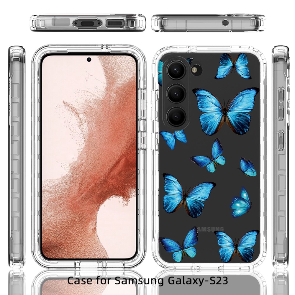 Full Cover Skal Samsung Galaxy S23 fjärilar