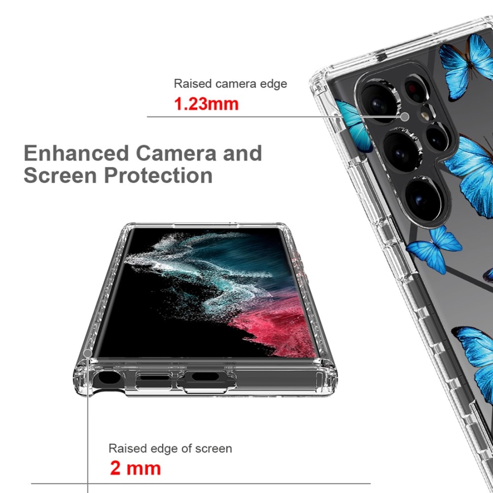 Full Cover Skal Samsung Galaxy S23 Ultra fjärilar