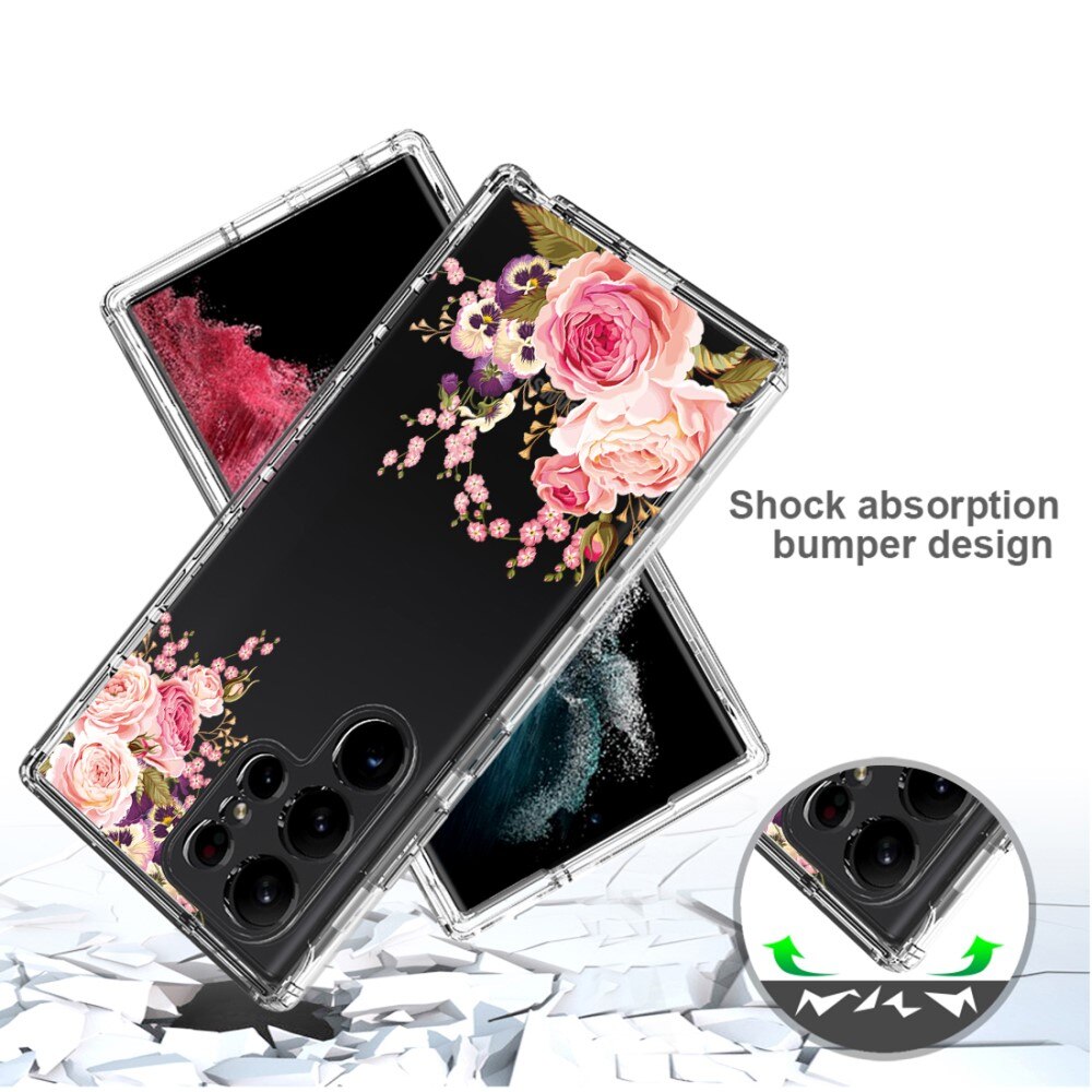 Full Cover Skal Samsung Galaxy S23 Ultra blommor