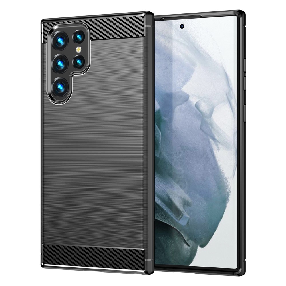 Samsung Galaxy S23 Ultra Skal TPU Brushed Black