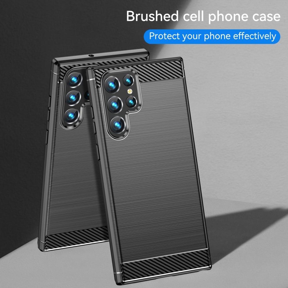 Samsung Galaxy S23 Ultra Skal TPU Brushed Black