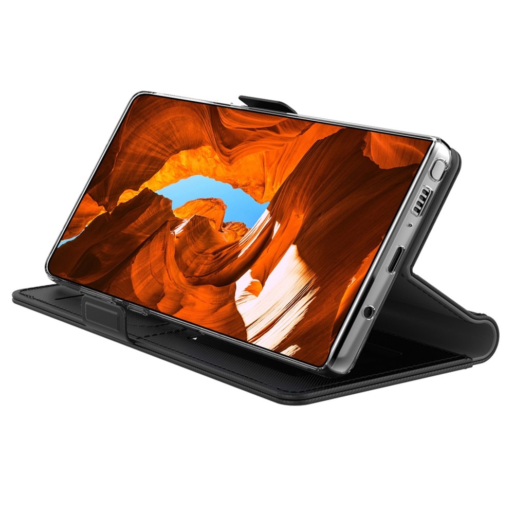 Plånboksfodral Spegel Samsung Galaxy S23 Ultra svart