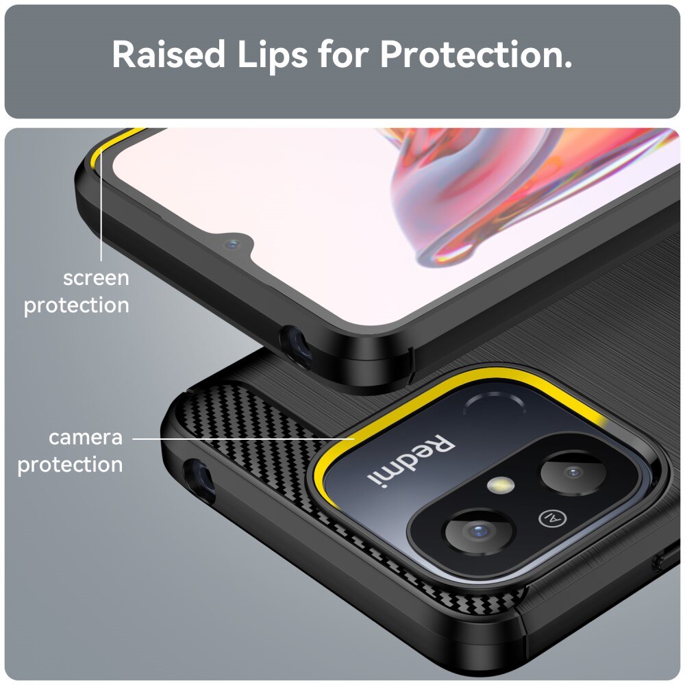 Xiaomi Redmi 12C Skal TPU Brushed Svart