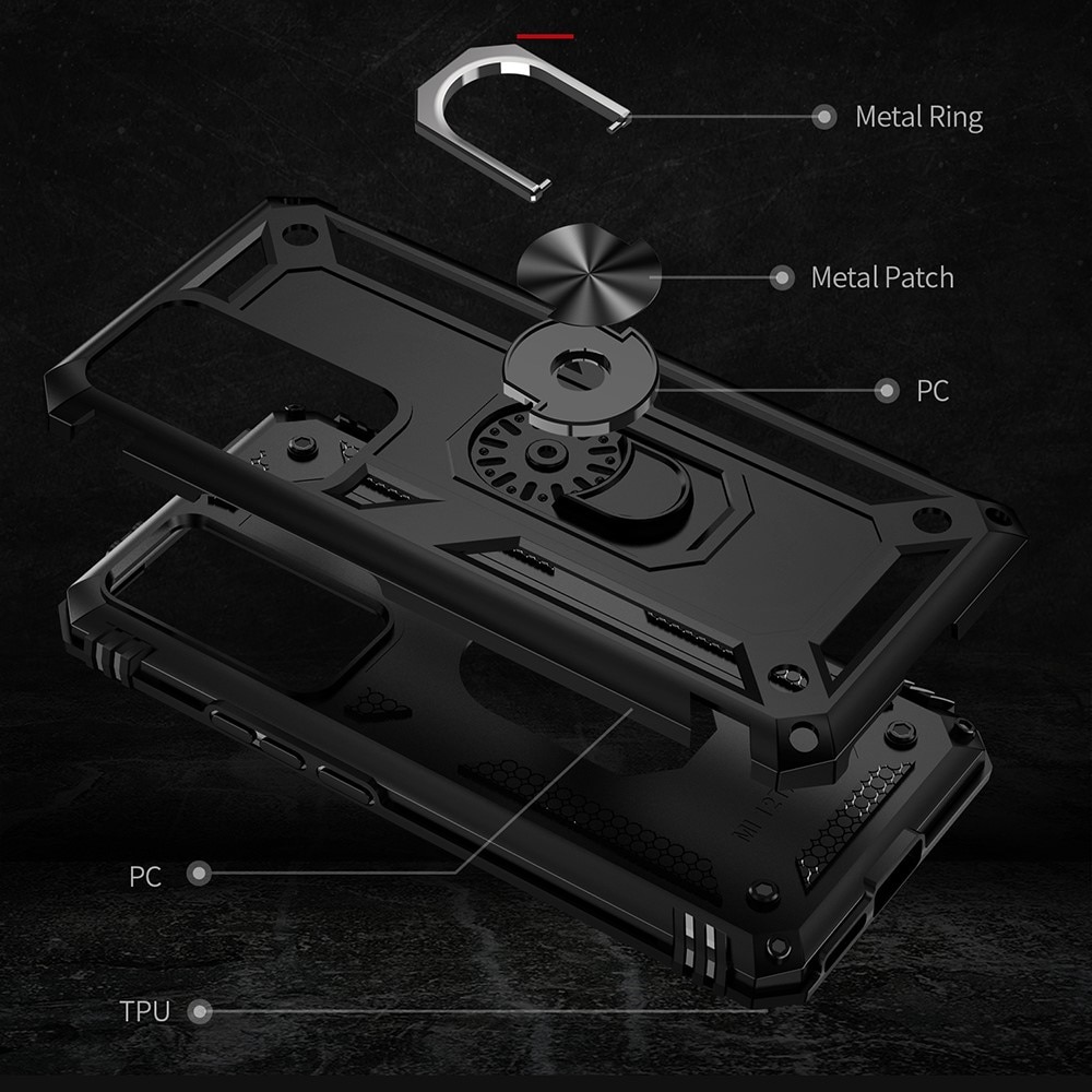 Hybridskal Tech Ring Xiaomi 12T/12T Pro svart
