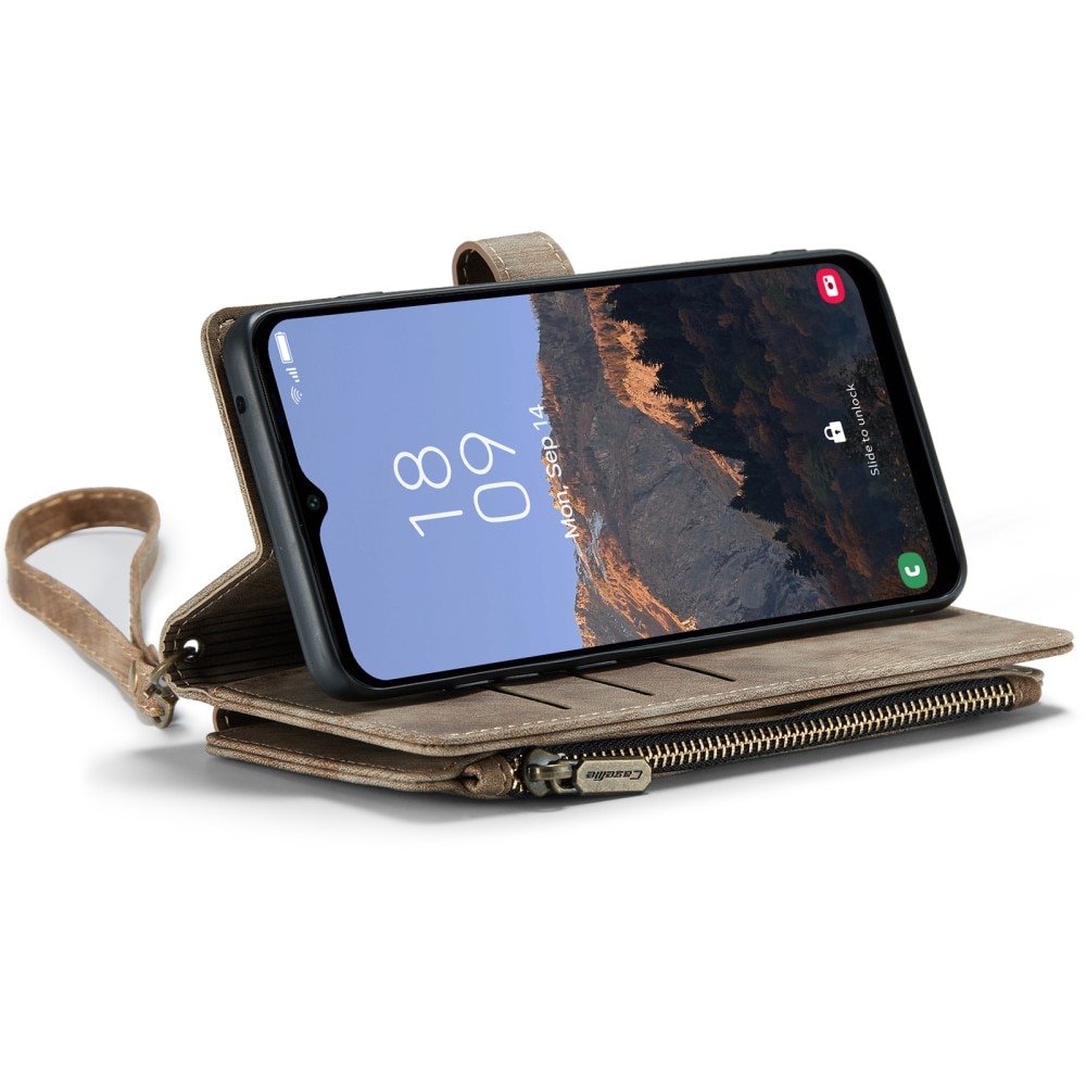Zipper Plånboksfodral Samsung Galaxy A14 brun