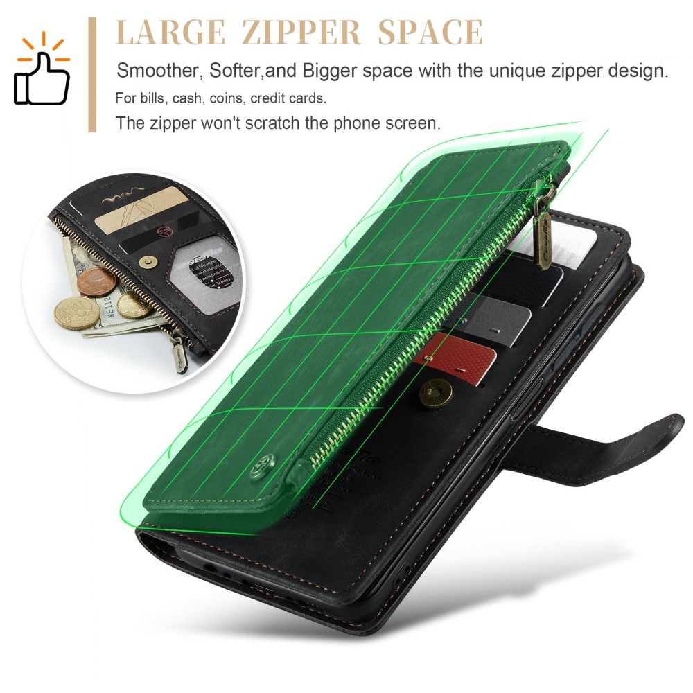 Zipper Plånboksfodral Samsung Galaxy A14 Svart