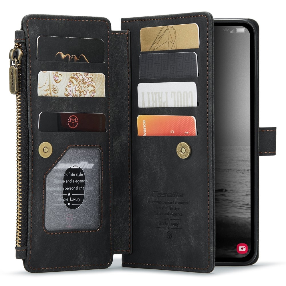 Zipper Plånboksfodral Samsung Galaxy A55 svart