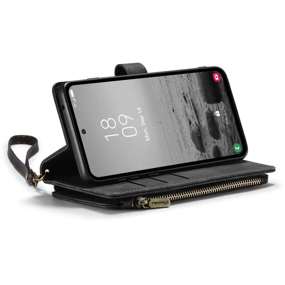 Zipper Plånboksfodral Samsung Galaxy A55 svart
