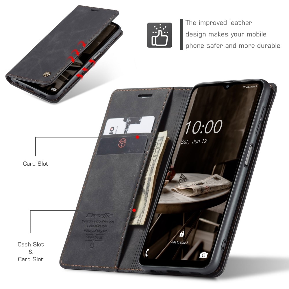Slim Plånboksfodral Samsung Galaxy A14 svart