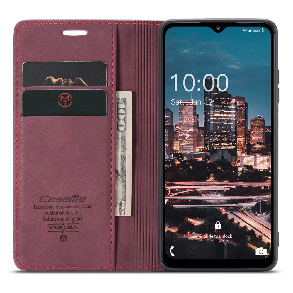 Slim Plånboksfodral Samsung Galaxy A14 Röd