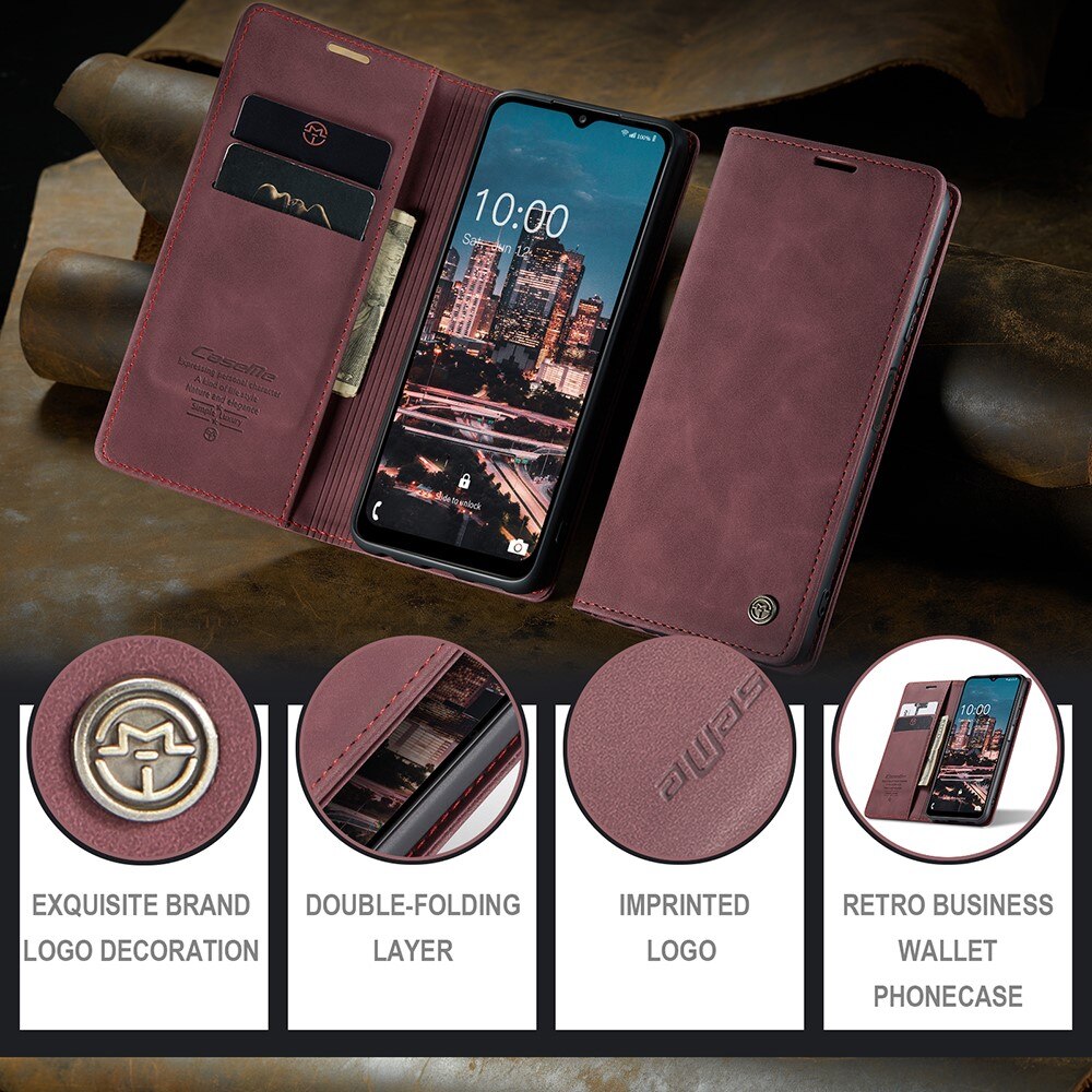 Slim Plånboksfodral Samsung Galaxy A14 Röd