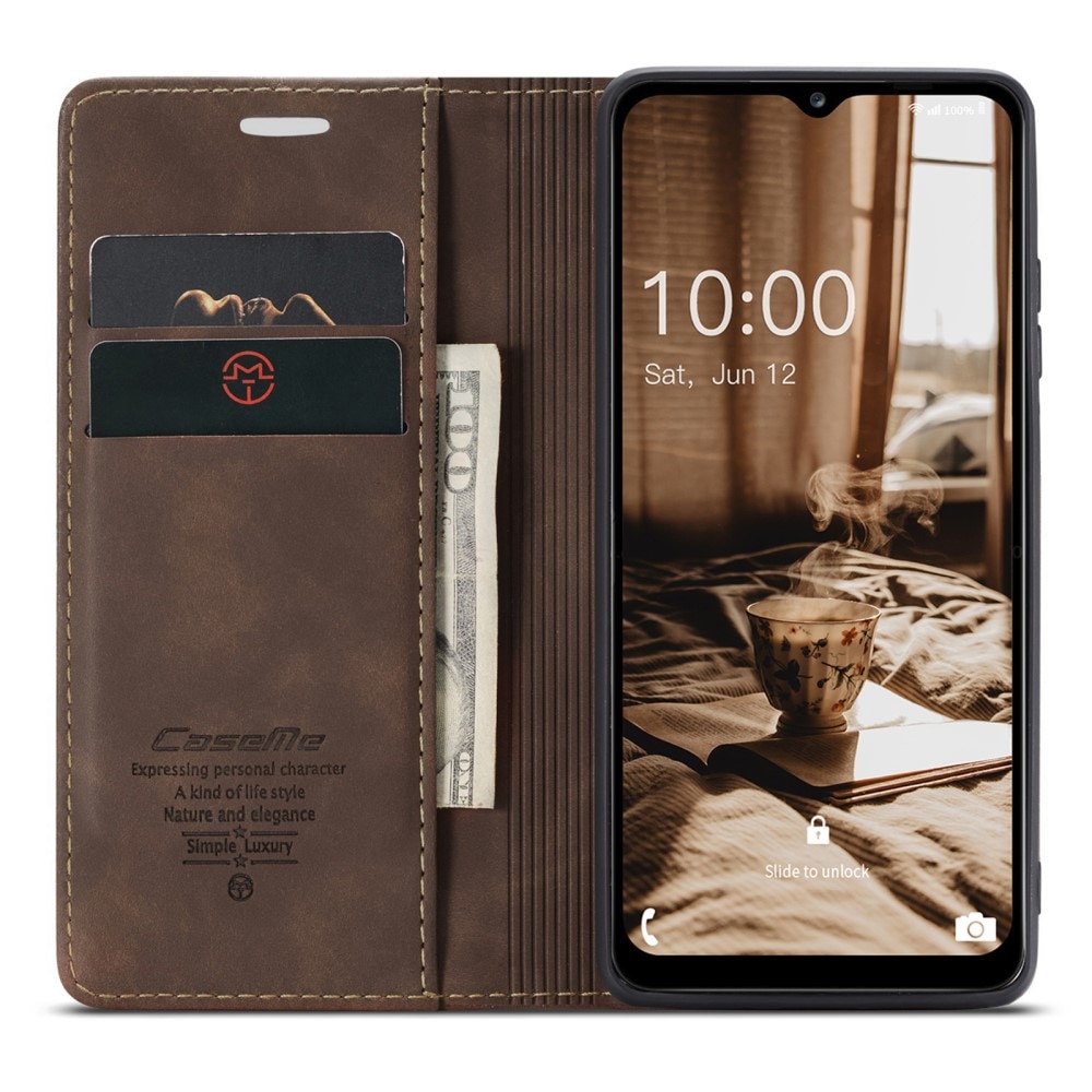 Slim Plånboksfodral Samsung Galaxy A14 brun