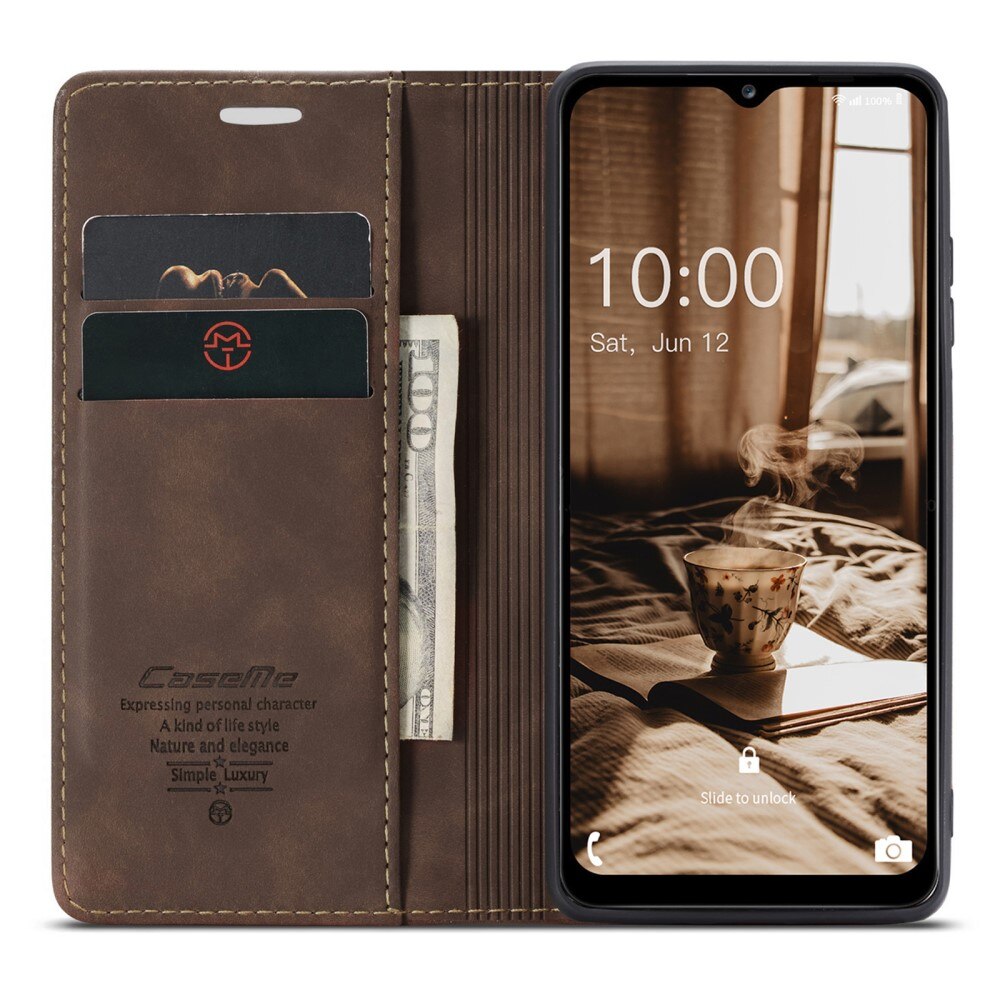 Slim Plånboksfodral Samsung Galaxy A14 Brun
