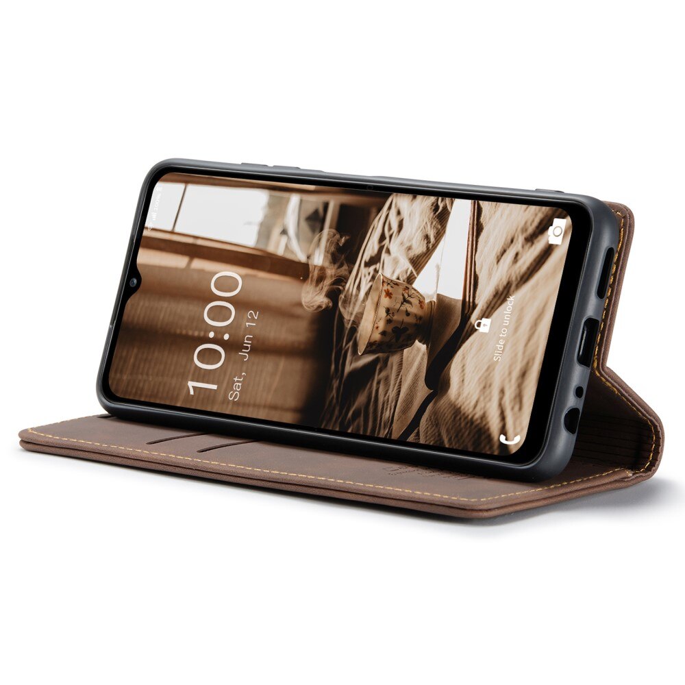 Slim Plånboksfodral Samsung Galaxy A14 Brun