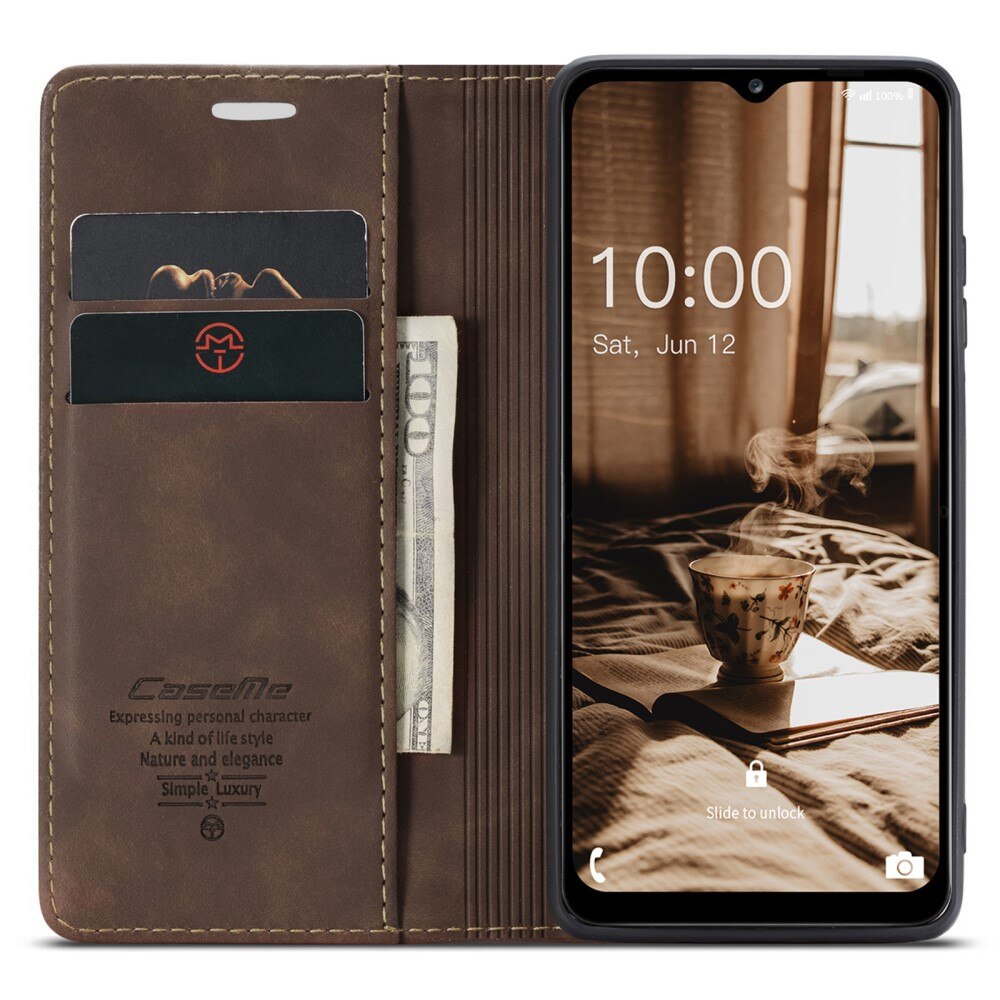 Slim Plånboksfodral Samsung Galaxy A34 Brun
