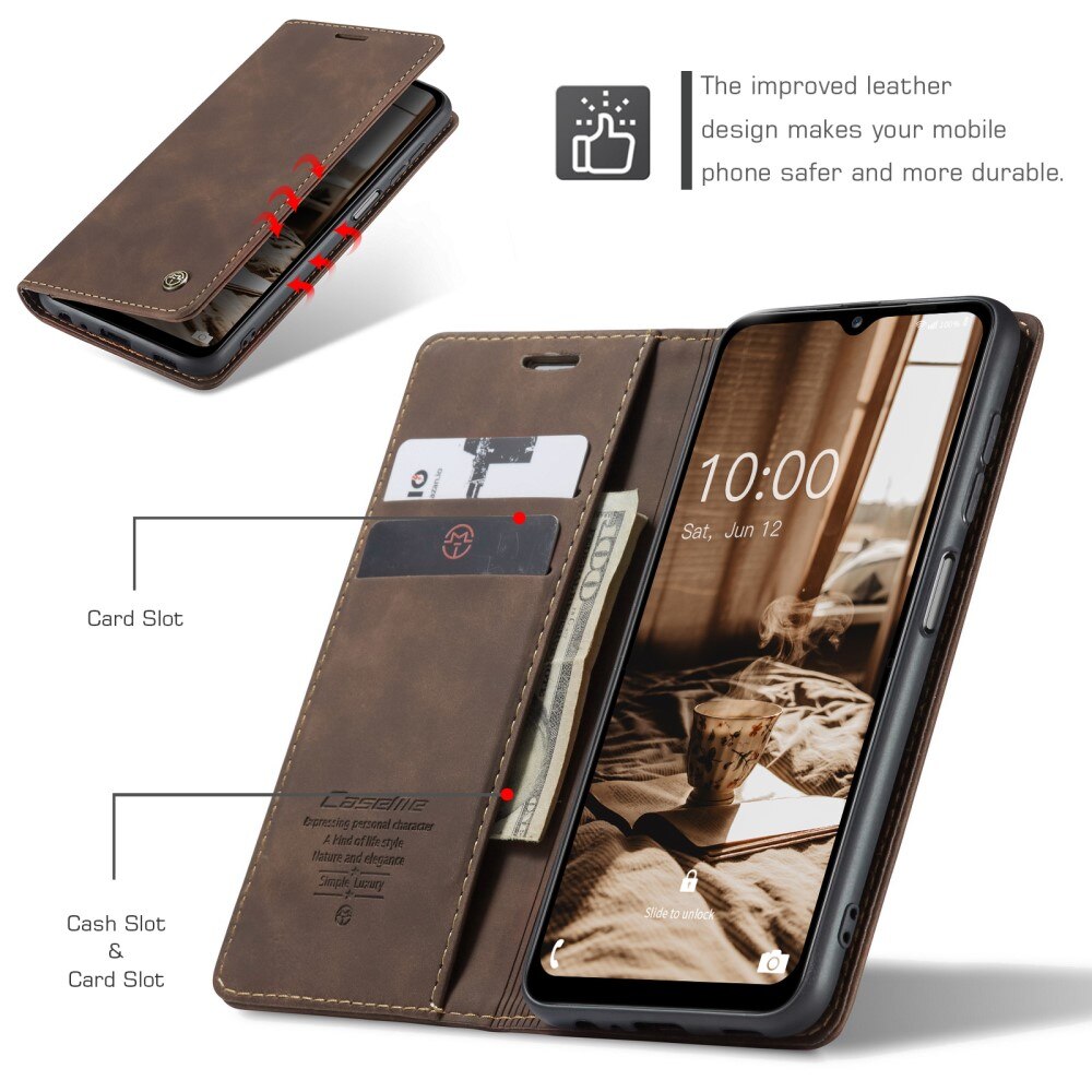 Slim Plånboksfodral Samsung Galaxy A34 Brun