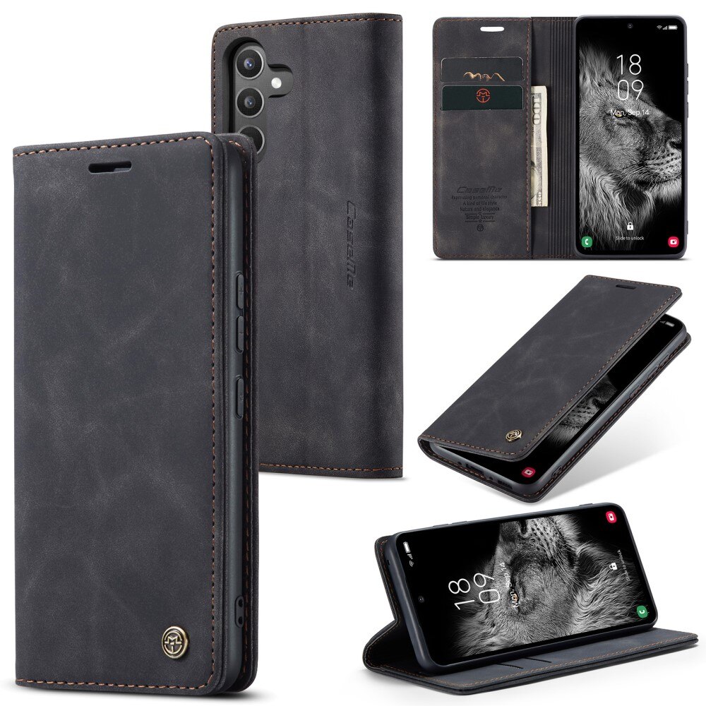 Slim Plånboksfodral Samsung Galaxy A34 Svart