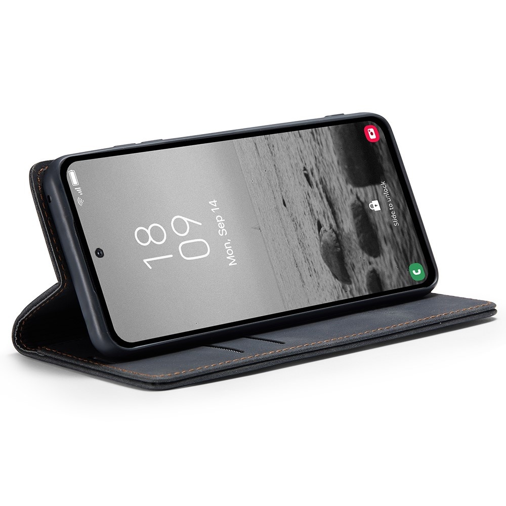 Slim Plånboksfodral Samsung Galaxy A54 svart