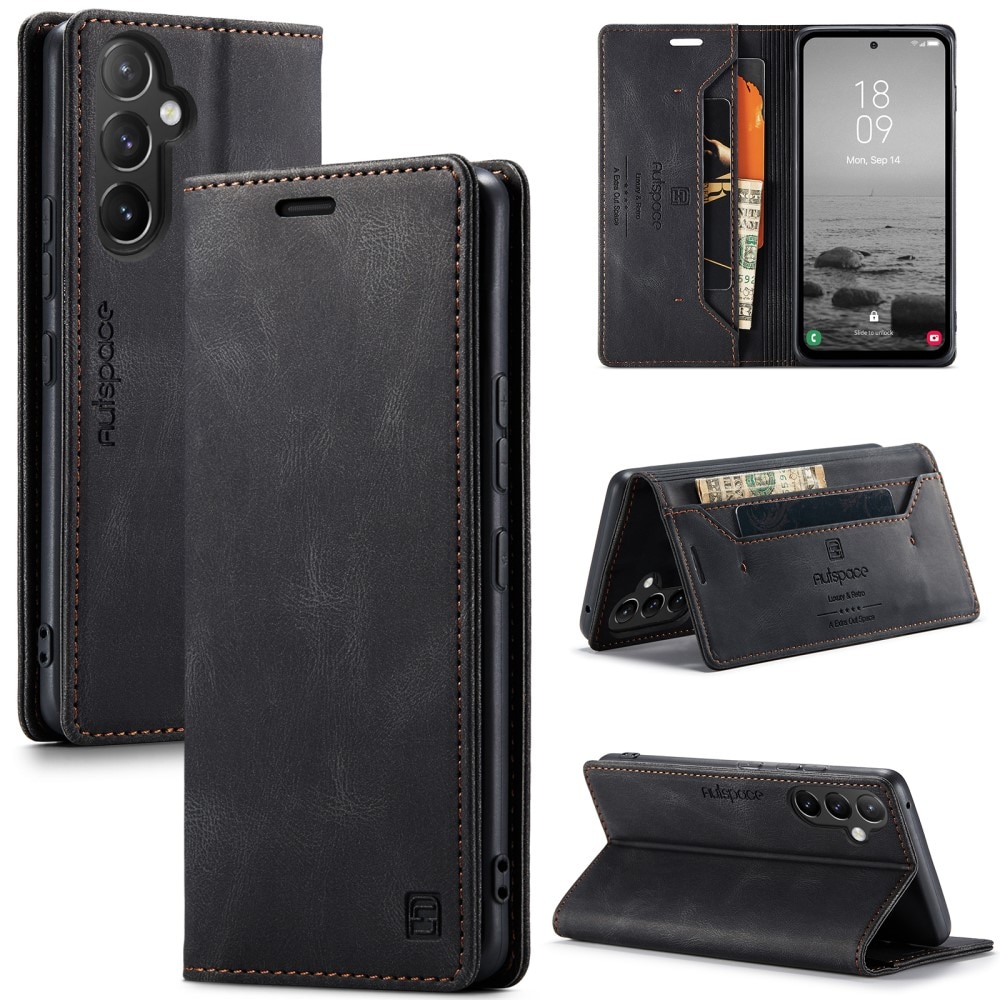 Plånboksfodral RFID-skydd Samsung Galaxy A54 svart