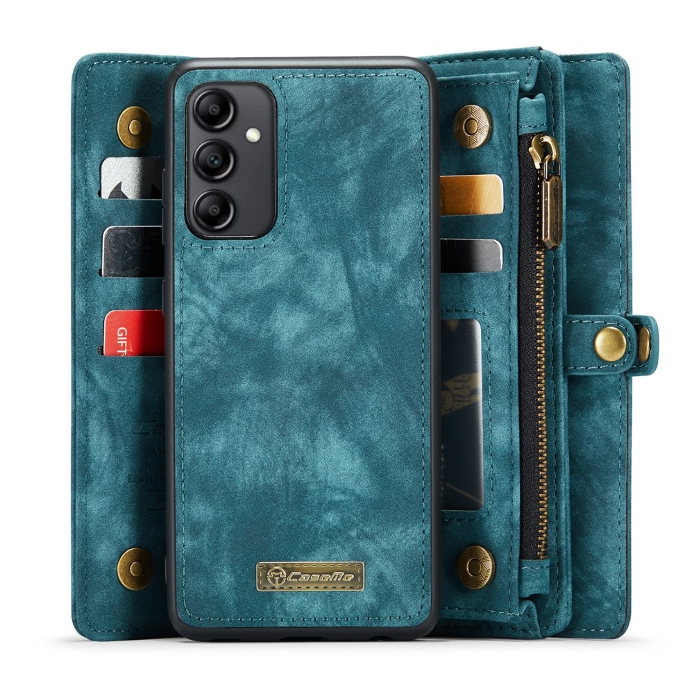 Multi-slot Plånboksfodral Samsung Galaxy A14 Blå