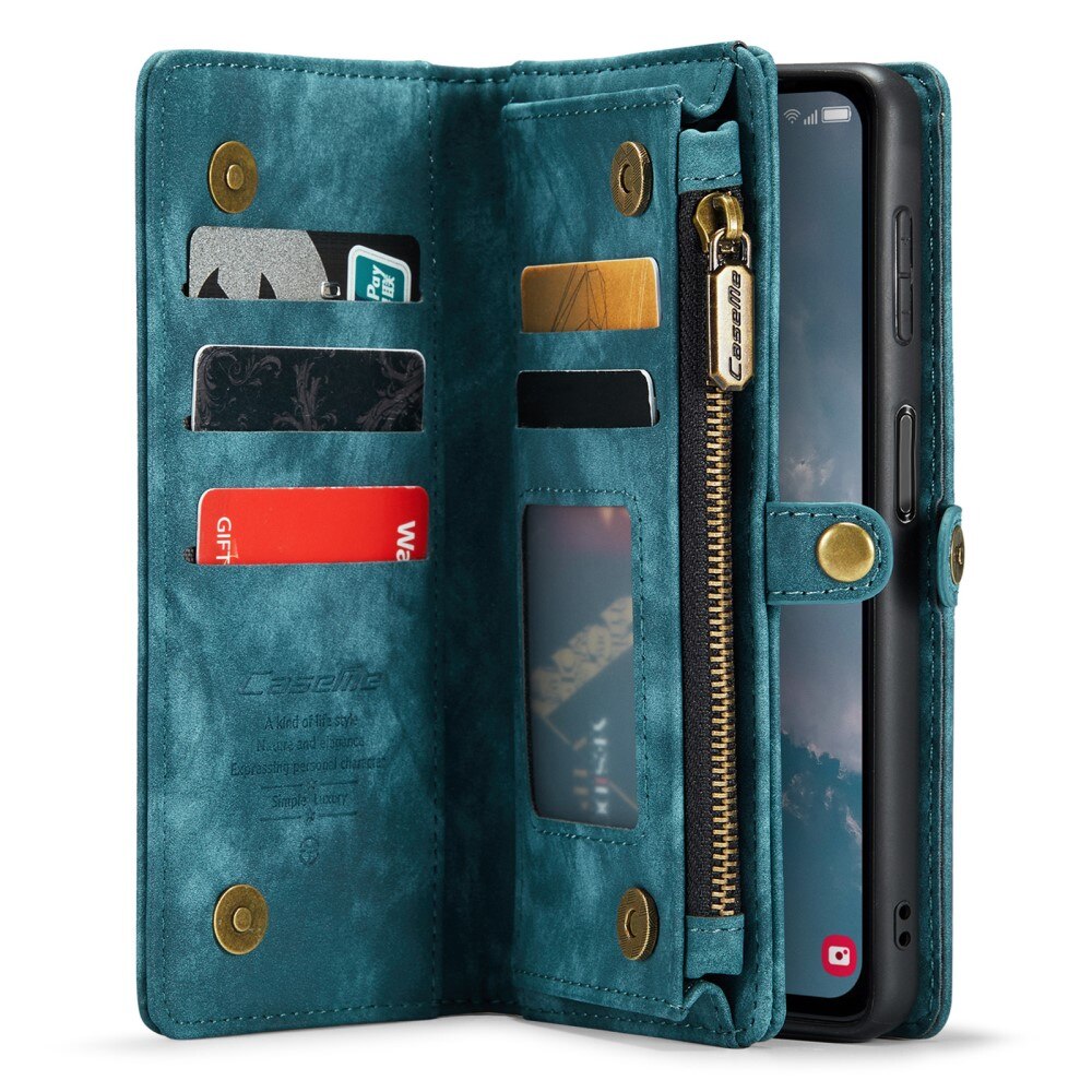 Multi-slot Plånboksfodral Samsung Galaxy A14 Blå