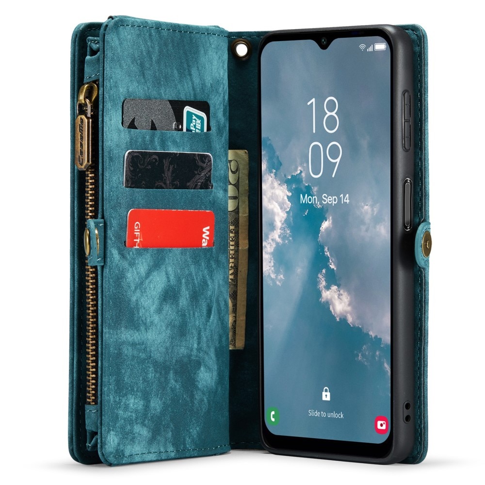 Multi-slot Plånboksfodral Samsung Galaxy A14 Blå