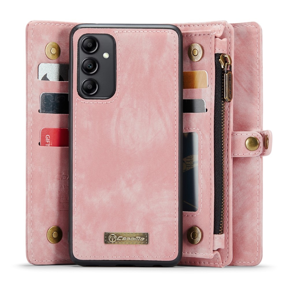 Multi-slot Plånboksfodral Samsung Galaxy A14 rosa