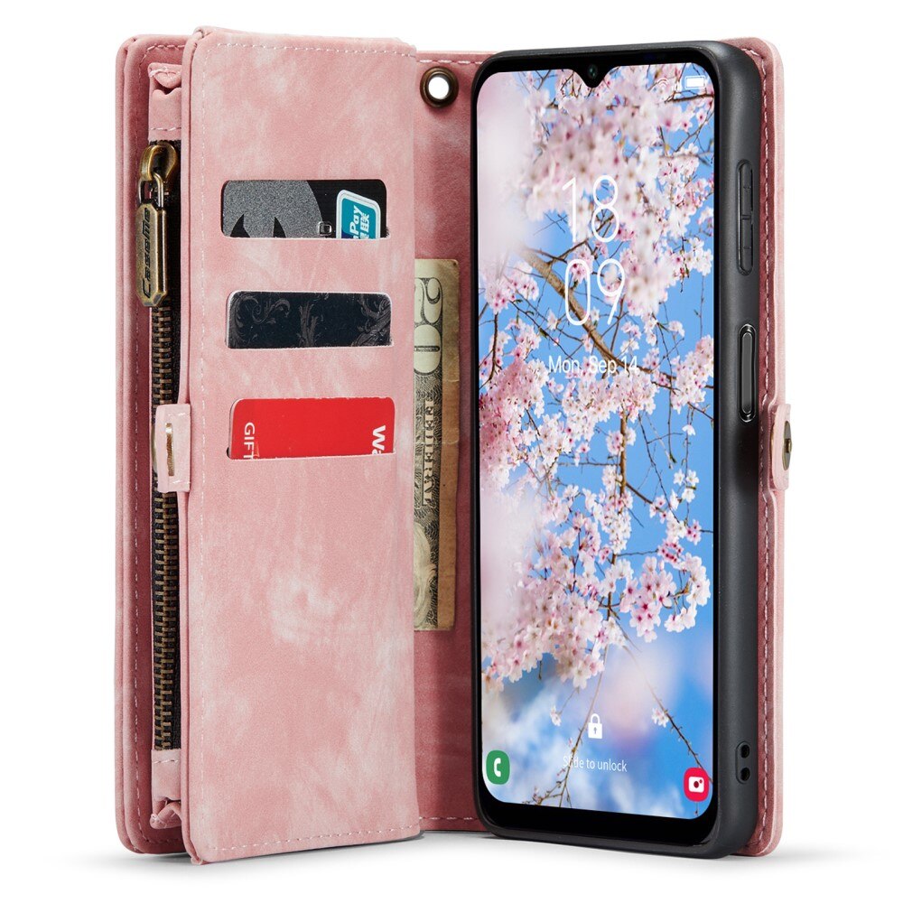 Multi-slot Plånboksfodral Samsung Galaxy A14 rosa