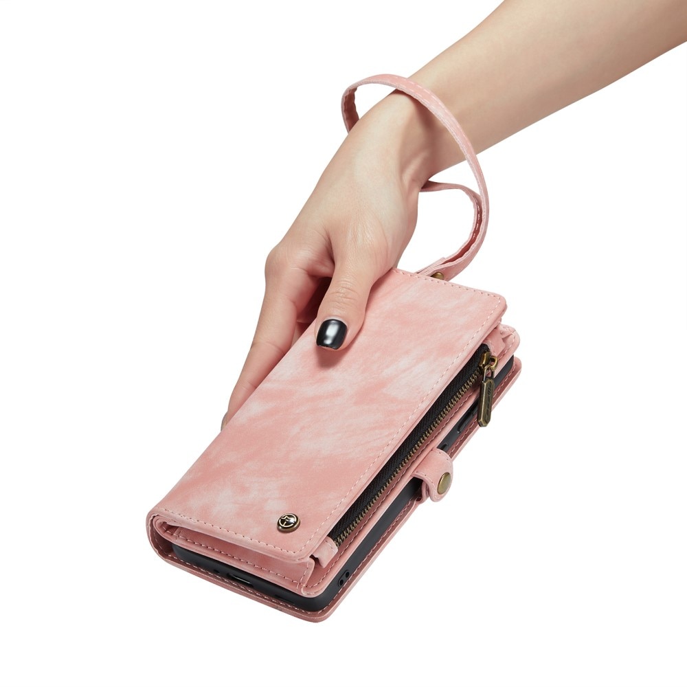 Multi-slot Plånboksfodral Samsung Galaxy A14 Rosa