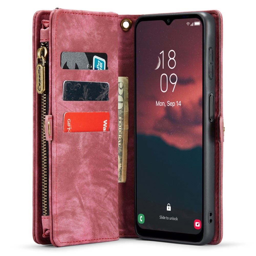 Multi-slot Plånboksfodral Samsung Galaxy A14 röd