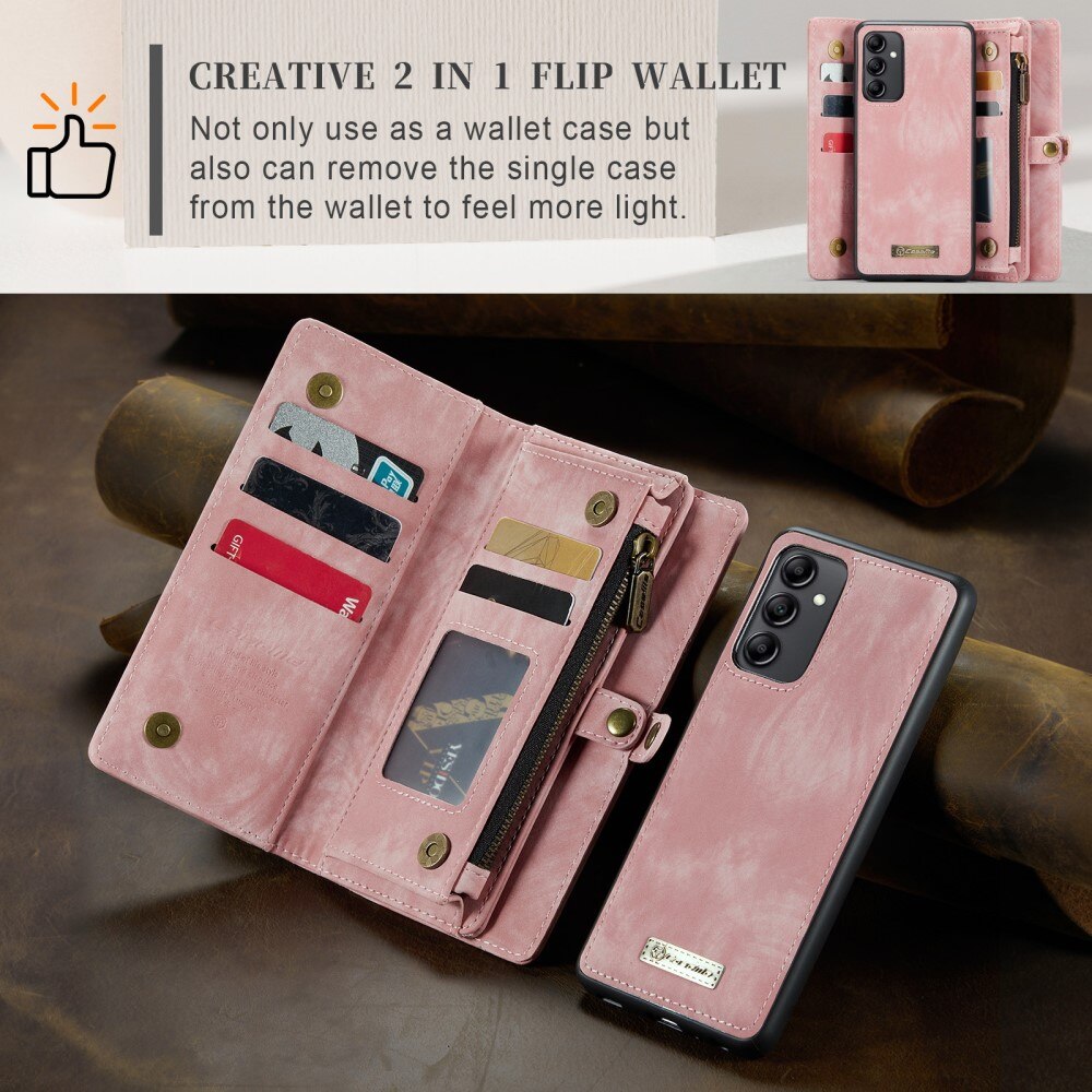 Multi-slot Plånboksfodral Samsung Galaxy A34 Rosa