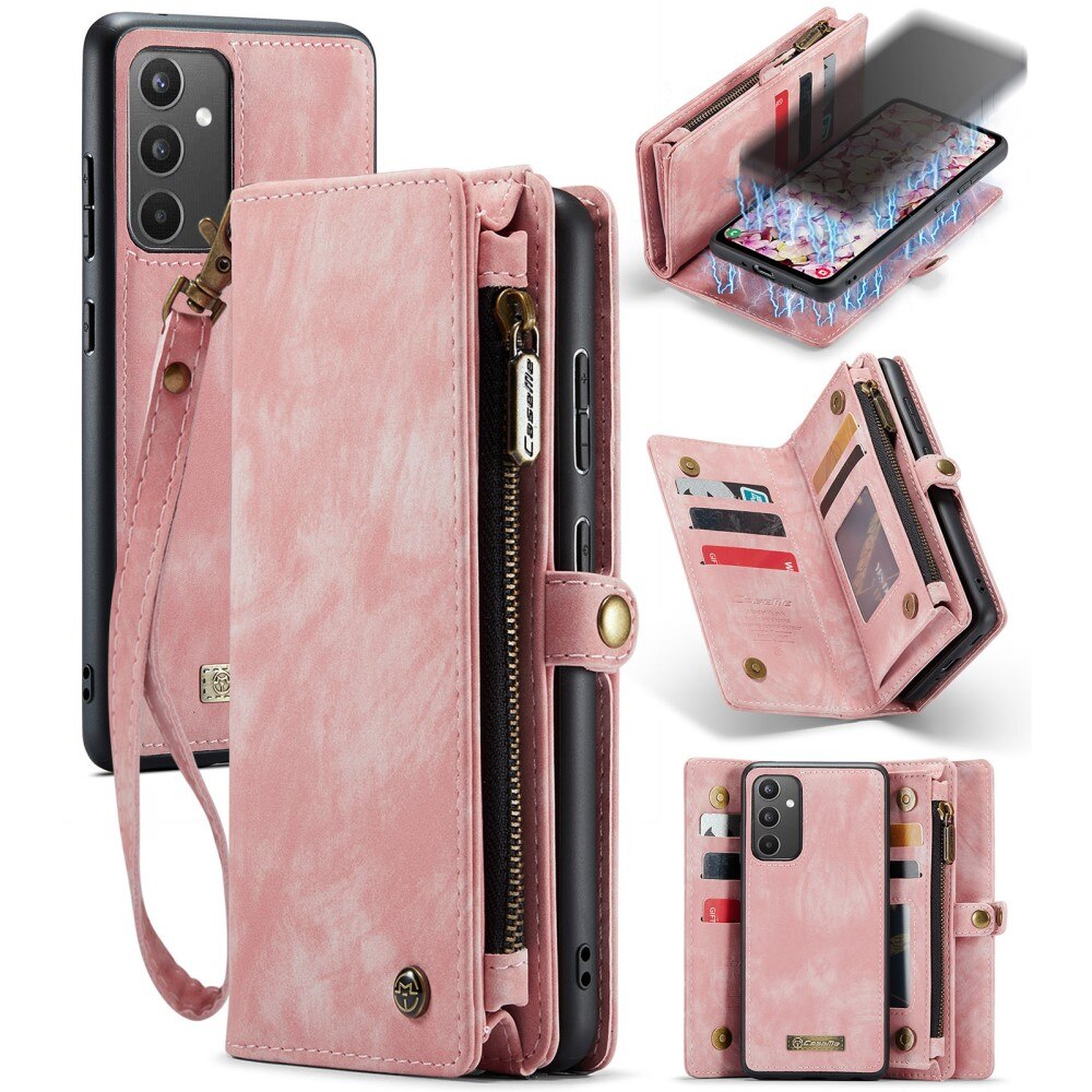 Multi-slot Plånboksfodral Samsung Galaxy A34 rosa