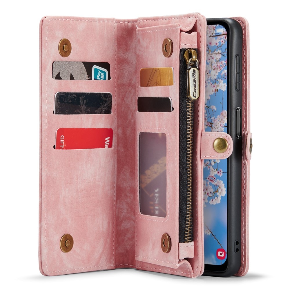 Multi-slot Plånboksfodral Samsung Galaxy A34 rosa