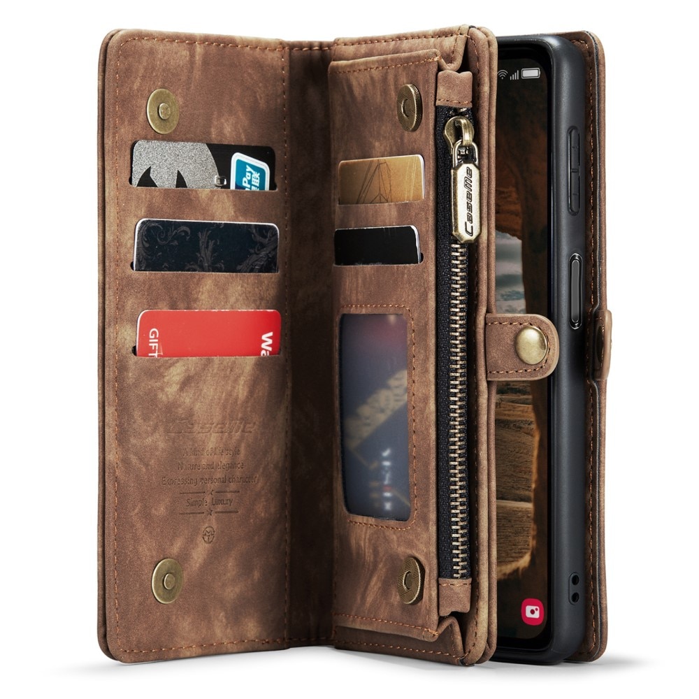 Multi-slot Plånboksfodral Samsung Galaxy A34 Brun