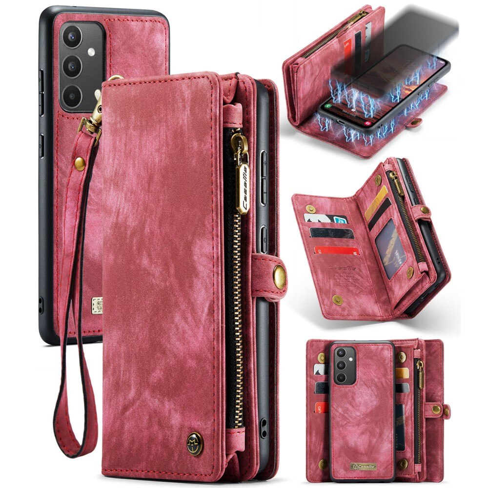 Multi-slot Plånboksfodral Samsung Galaxy A34 Röd