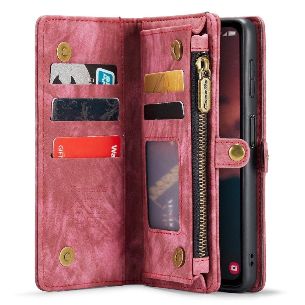 Multi-slot Plånboksfodral Samsung Galaxy A34 Röd