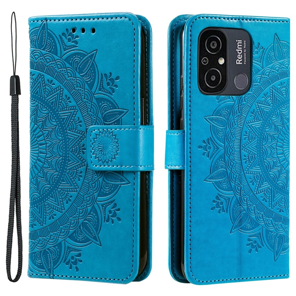 Läderfodral Mandala Xiaomi Redmi 12C blå