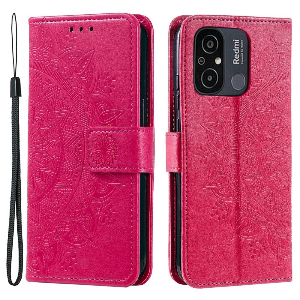 Läderfodral Mandala Xiaomi Redmi 12C cerise