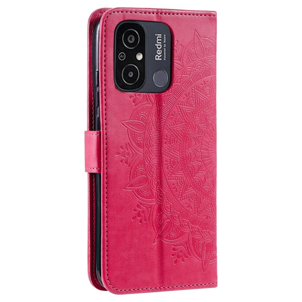 Läderfodral Mandala Xiaomi Redmi 12C cerise