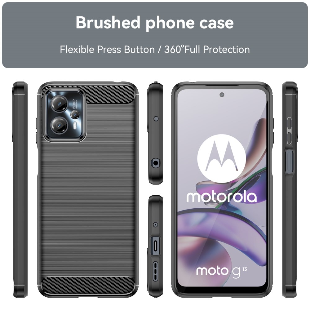 Motorola Moto G23 Skal TPU Brushed Svart