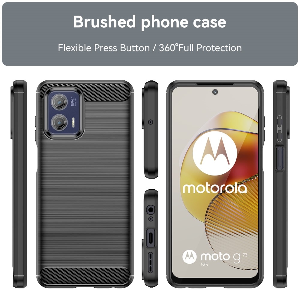 Motorola Moto G73 Skal TPU Brushed Black