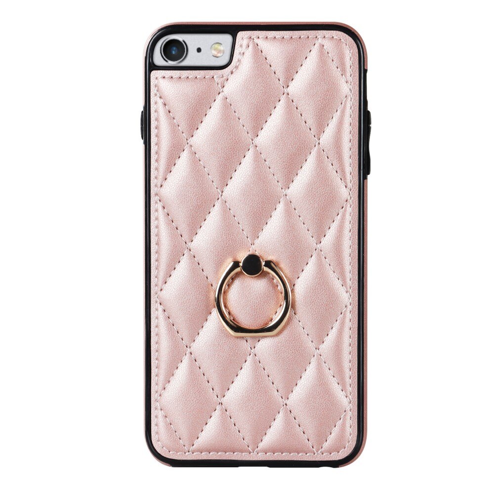 Skal Finger Ring iPhone SE (2020) Quilted roséguld