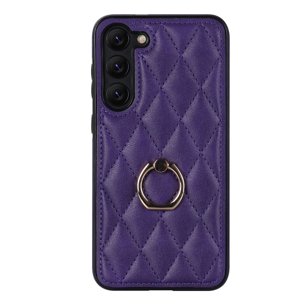Skal Finger Ring Samsung Galaxy S23 Quilted lila