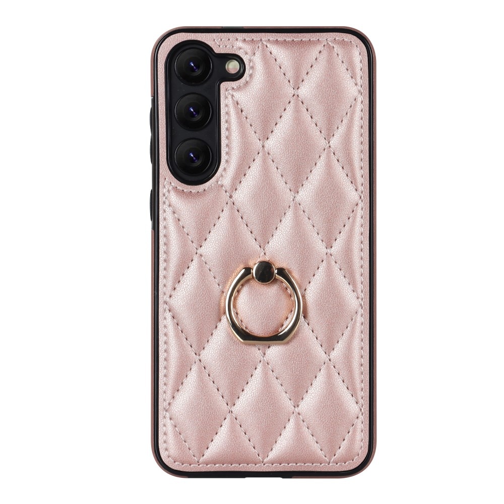 Skal Finger Ring Samsung Galaxy S23 Quilted roséguld