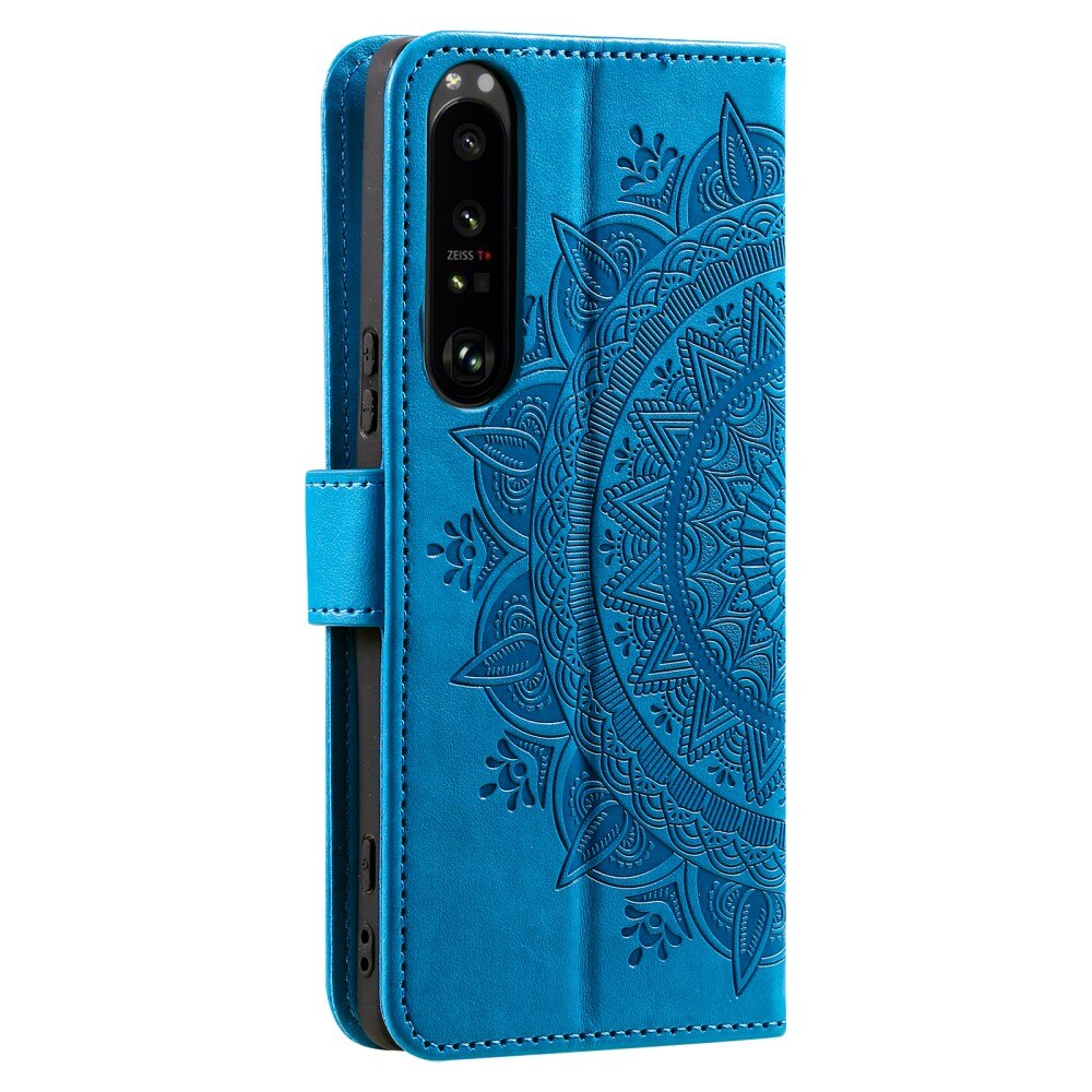 Läderfodral Mandala Sony Xperia 1 V blå
