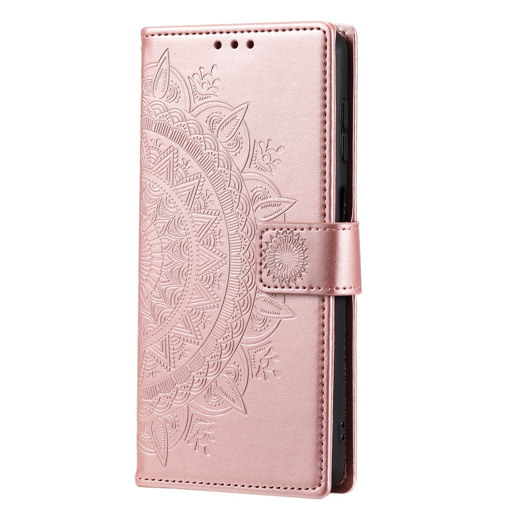 Läderfodral Mandala Sony Xperia 1 V roséguld