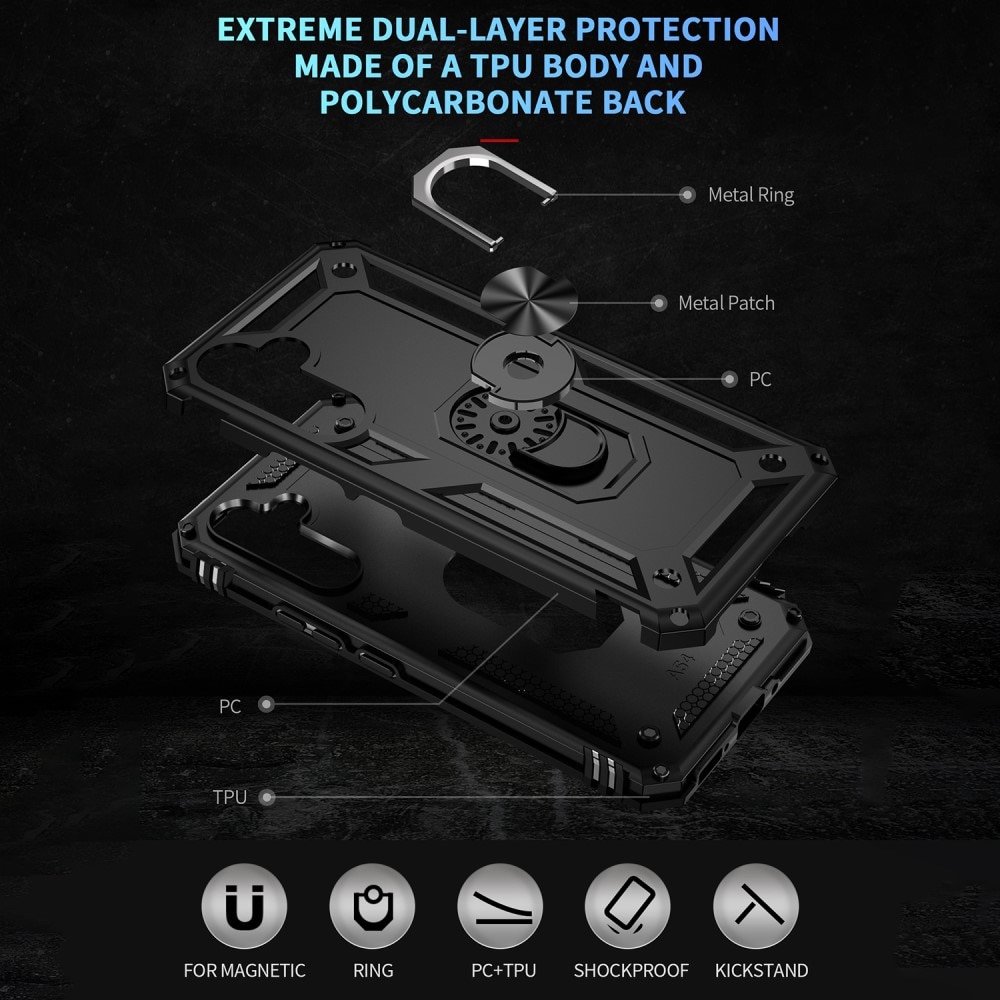 Hybridskal Tech Ring Samsung Galaxy A54 svart