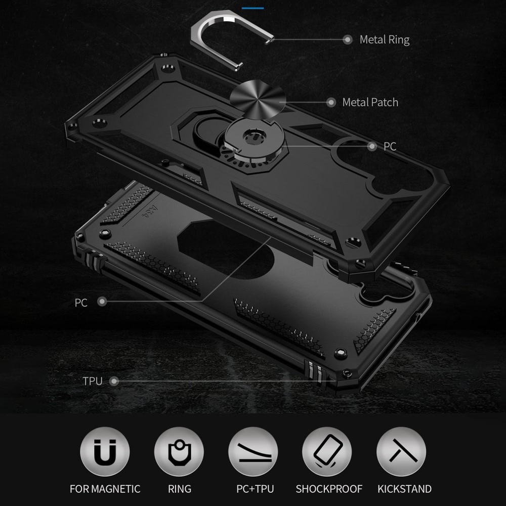 Hybridskal Tech Ring Samsung Galaxy A34 svart