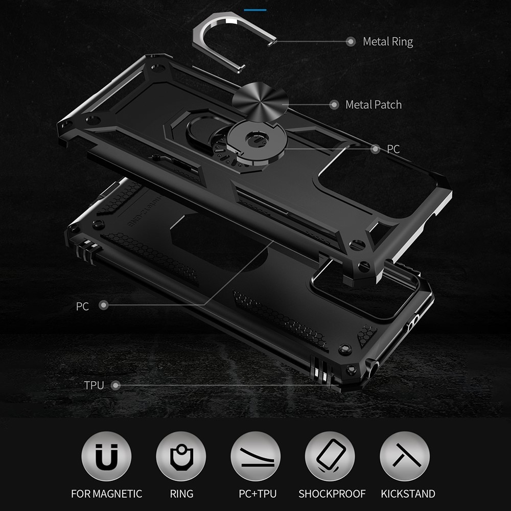 Hybridskal Tech Ring Xiaomi Redmi Note 12 svart