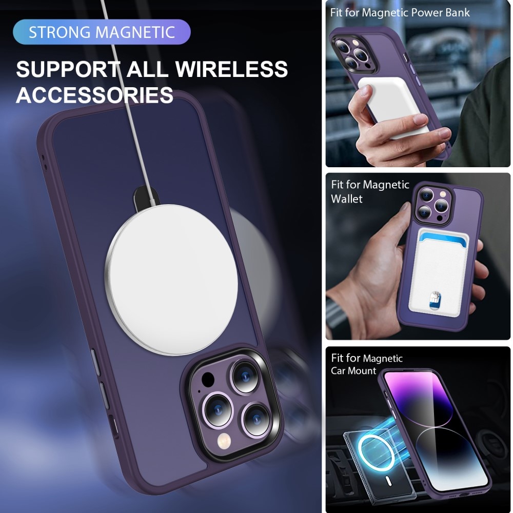 Hybridskal MagSafe Ring iPhone 13 Pro Lila